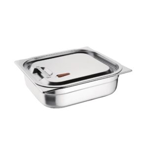 Vogue Stainless Steel and Silicone Sealable 1/2 Gastronorm Lid