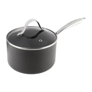 Vogue Anodised Aluminium Non Stick Sauce Pan 180mm