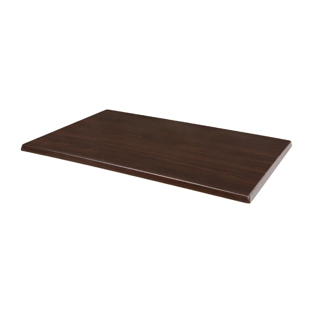 Bolero Pre-drilled Rectangular Table Top Dark Brown - Image 5