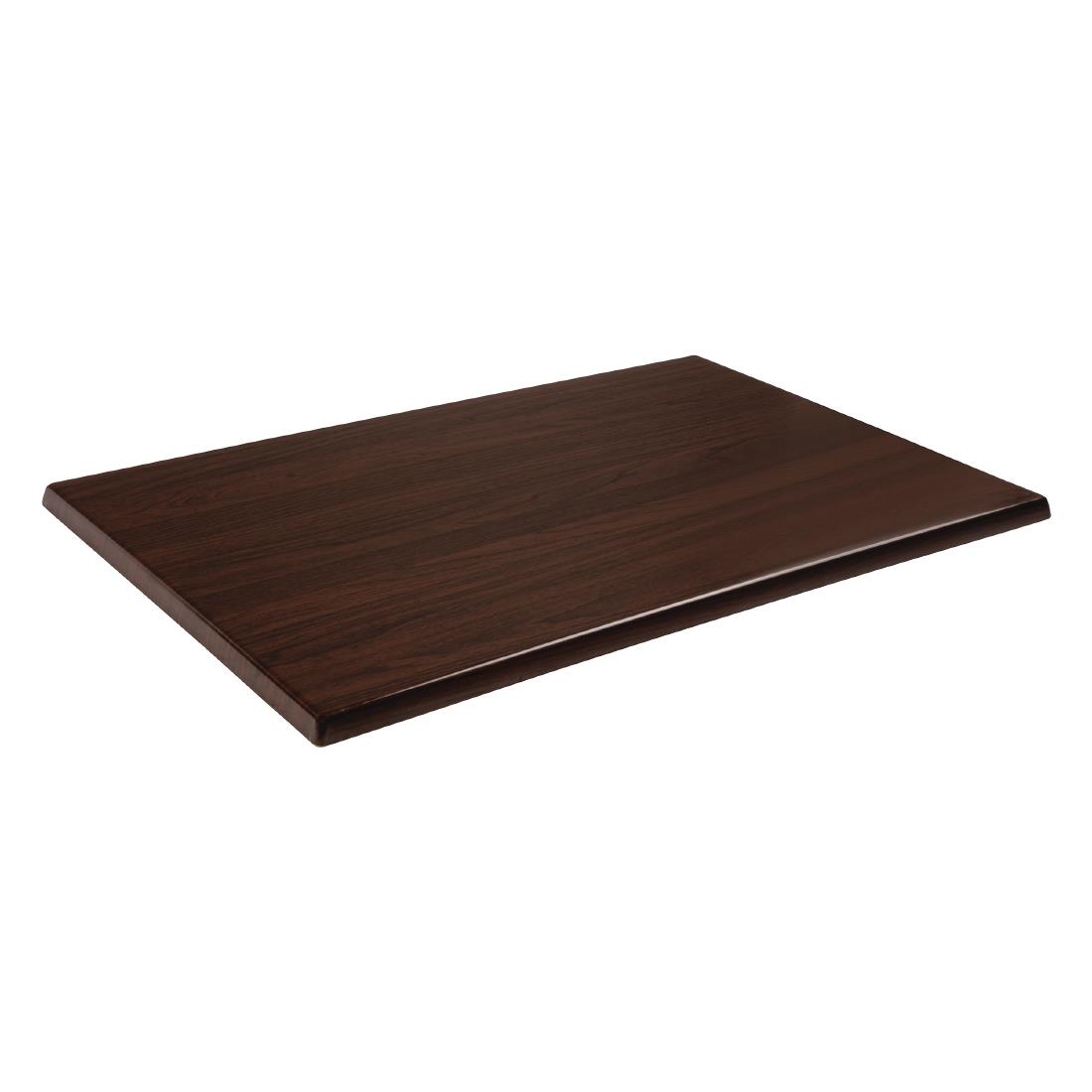Bolero Pre-drilled Rectangular Table Top Dark Brown