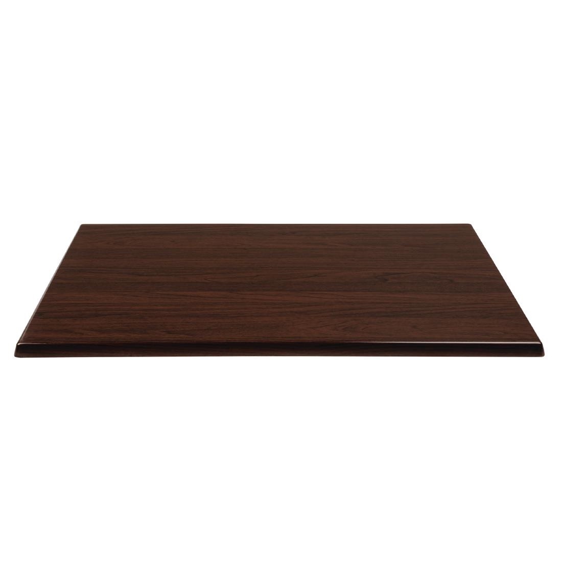 Bolero Pre-drilled Rectangular Table Top Dark Brown - Image 2