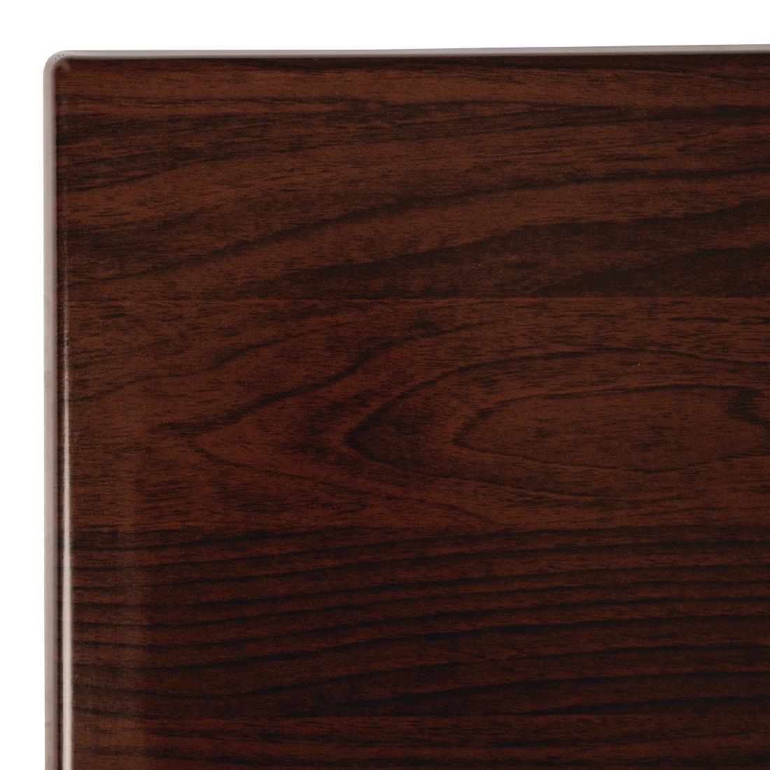 Bolero Pre-drilled Rectangular Table Top Dark Brown - Image 3