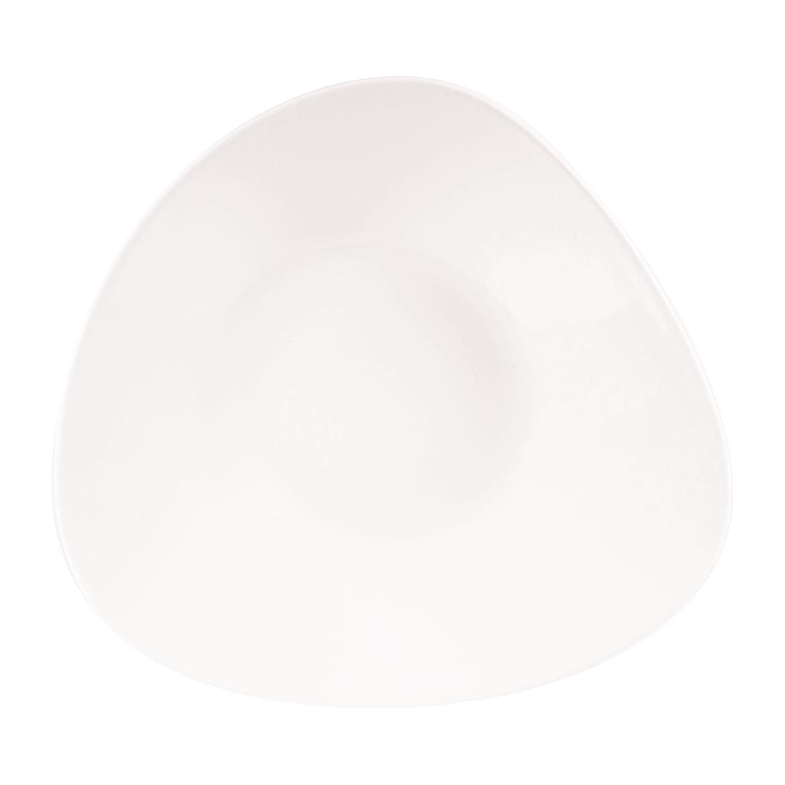 Churchill Lotus Triangular Shallow Bowls White 278mm (Pack of 12)