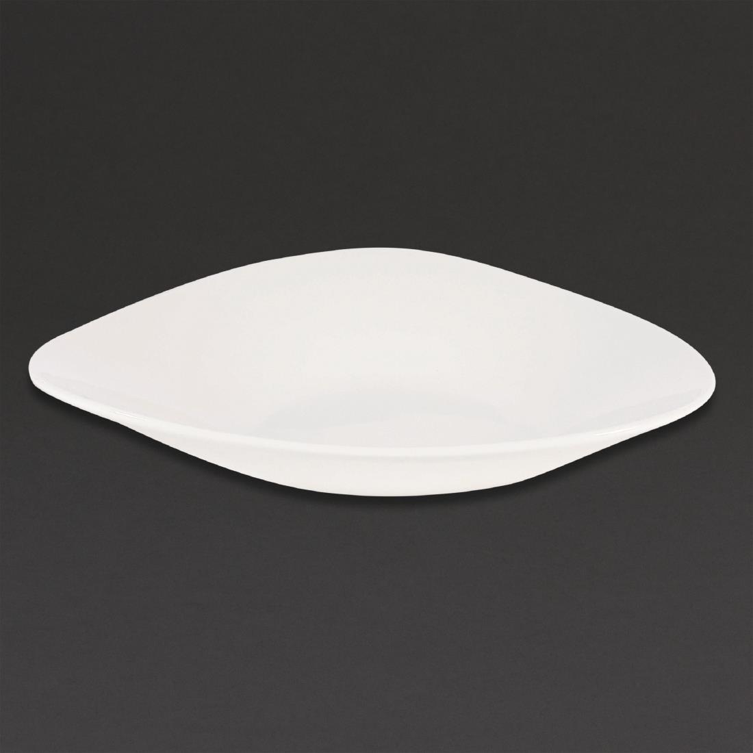 Churchill Lotus Triangular Shallow Bowls White 278mm (Pack of 12) - Image 2