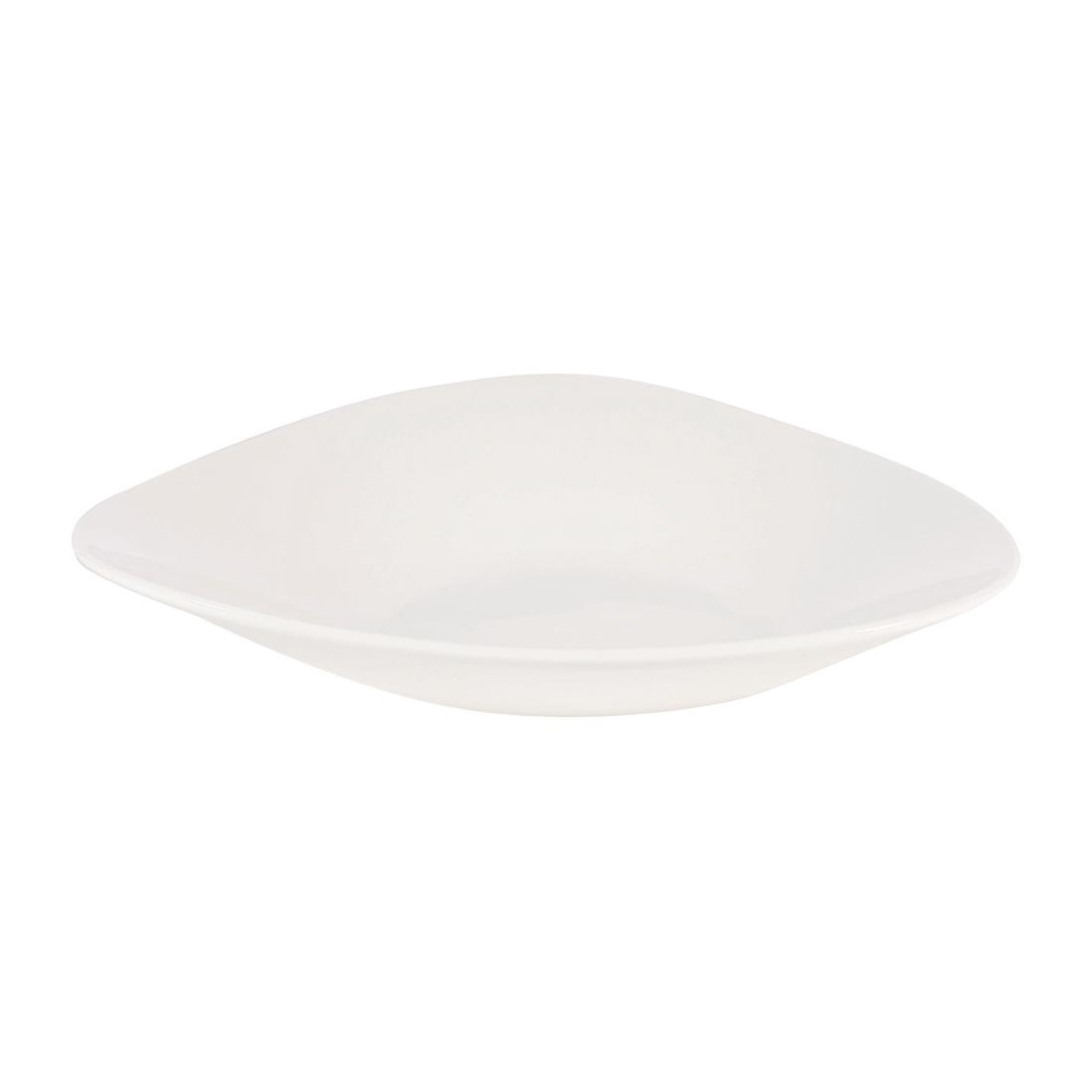 Churchill Lotus Triangular Shallow Bowls White 278mm (Pack of 12) - Image 3