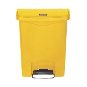 Rubbermaid Slim Jim Step on Bin Front Pedal 30Ltr Yellow