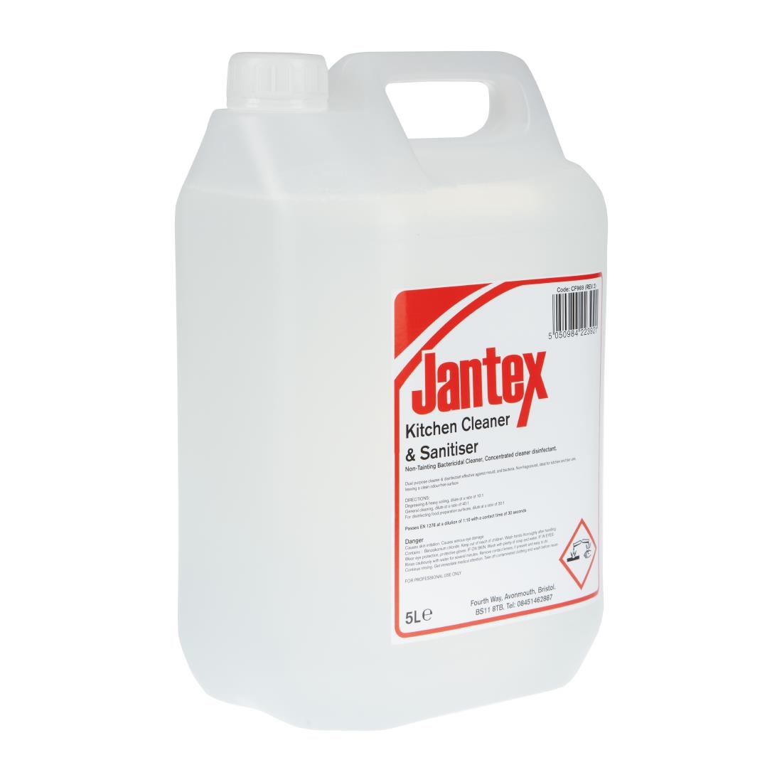 Jantex Kitchen Cleaner and Sanitiser Concentrate 5Ltr (Twin Pack)