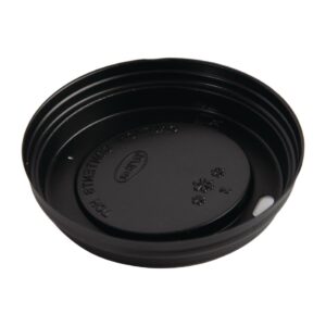 Fiesta Disposable Coffee Cup Lids Black 340ml / 12oz and 455ml / 16oz (Pack of 50)