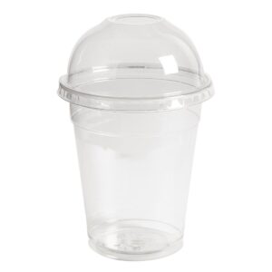 Dome Lids For Clear PET Juice Cups 398ml / 14oz (Pack of 50)