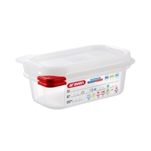 Araven Polypropylene ColorClip Airtight Container GN 1/9 65mm
