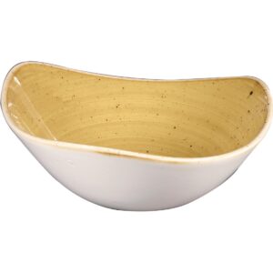 Churchill Stonecast Triangular Bowl Mustard 185mm (Pack of 12)