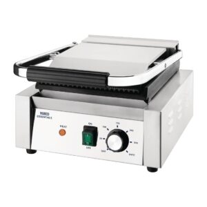 Nisbets Essentials Contact Grill Ribbed Top