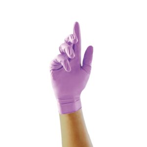 Pearl Powder-Free Nitrile Gloves Purple Large (Pack of 100)