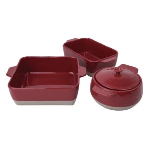 Olympia Red And Taupe Ceramic Roasting Dish 4.2Ltr