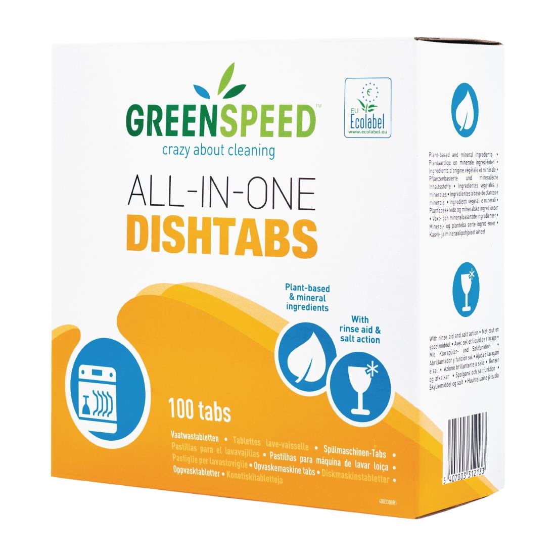 Greenspeed AllinOne Dishwasher Tablets (5 x 100 Pack) urneeds.co.uk