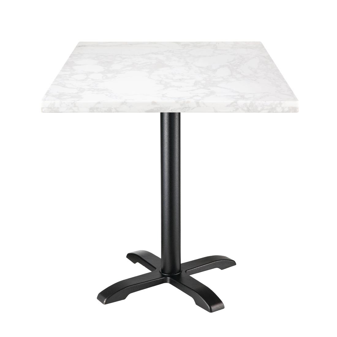 Bolero Square Marble Effect Table Top White 600mm - Image 5