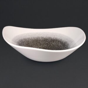 Churchill Studio Prints Raku Trace Triangular Bowl Quartz Black 235mm (Pack of 12)