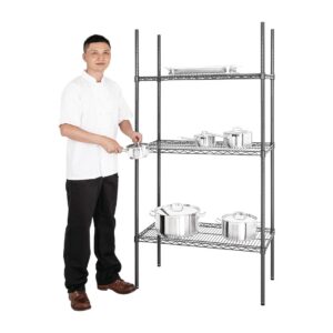 Nisbets Essentials 3 Tier Coated Shelving Unit 1820 x 915 x 457mm