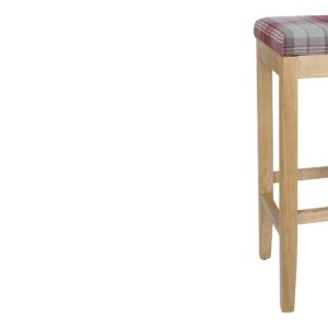 Bolero Austin High Stools Wine Tartan (Single)