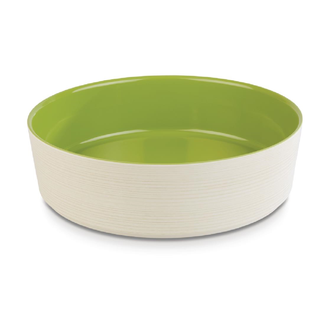 APS+ Melamine Round Bowl Maple and Green 4 Ltr - Image 3