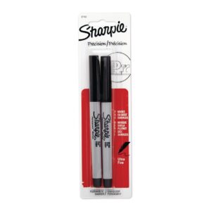 Sharpie Ultra Fine Permanent Marker Black (Pack of 2)