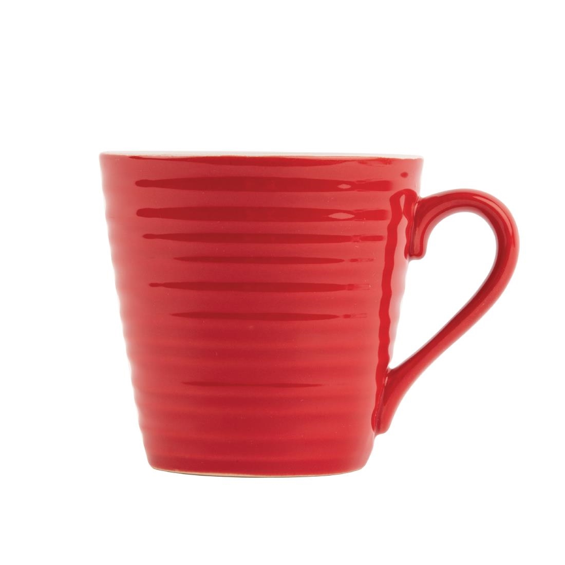 Olympia Café Aroma Mugs Red 340ml (Pack of 6)