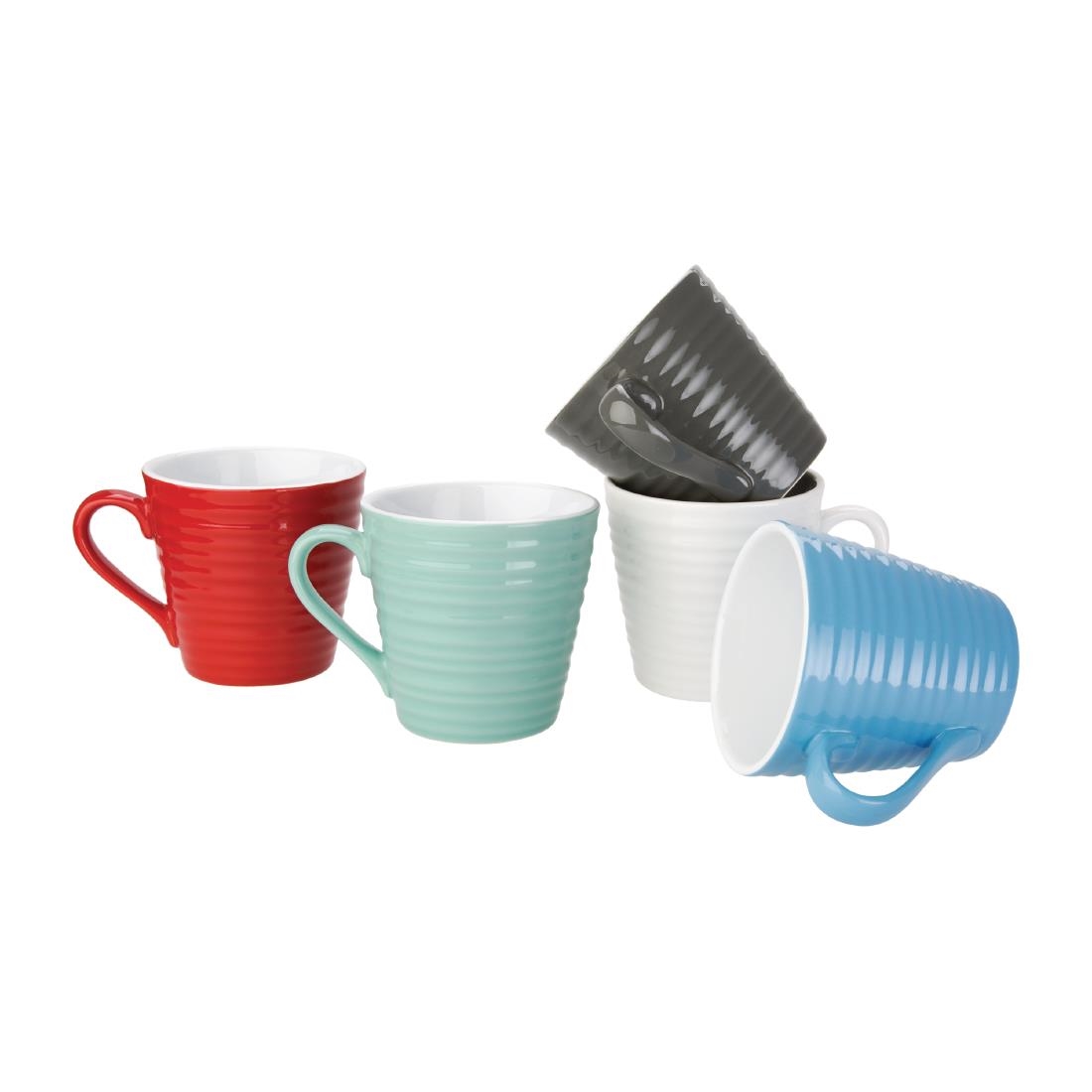Olympia Café Aroma Mugs Red 340ml (Pack of 6) - Image 4