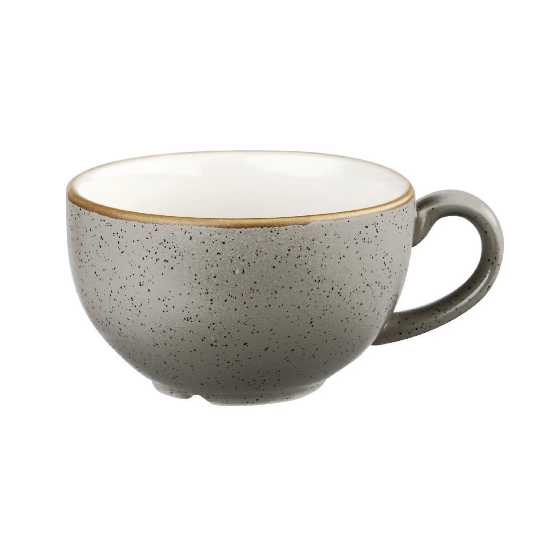 Churchill Stonecast Cappuccino Cup Peppercorn Grey 8oz (Pack of 12) - Image 3