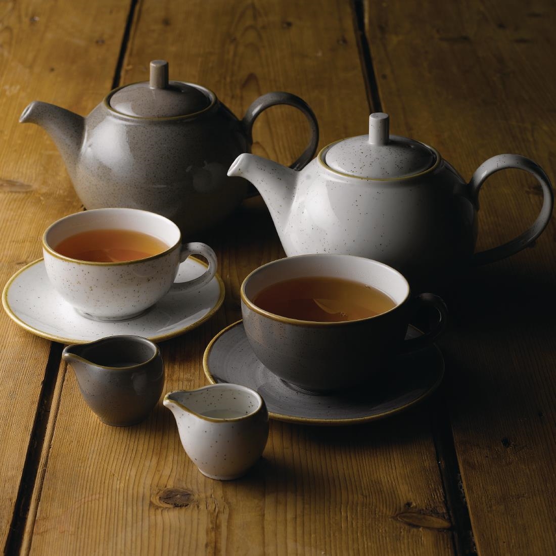 Churchill Stonecast Cappuccino Cup Peppercorn Grey 8oz (Pack of 12)