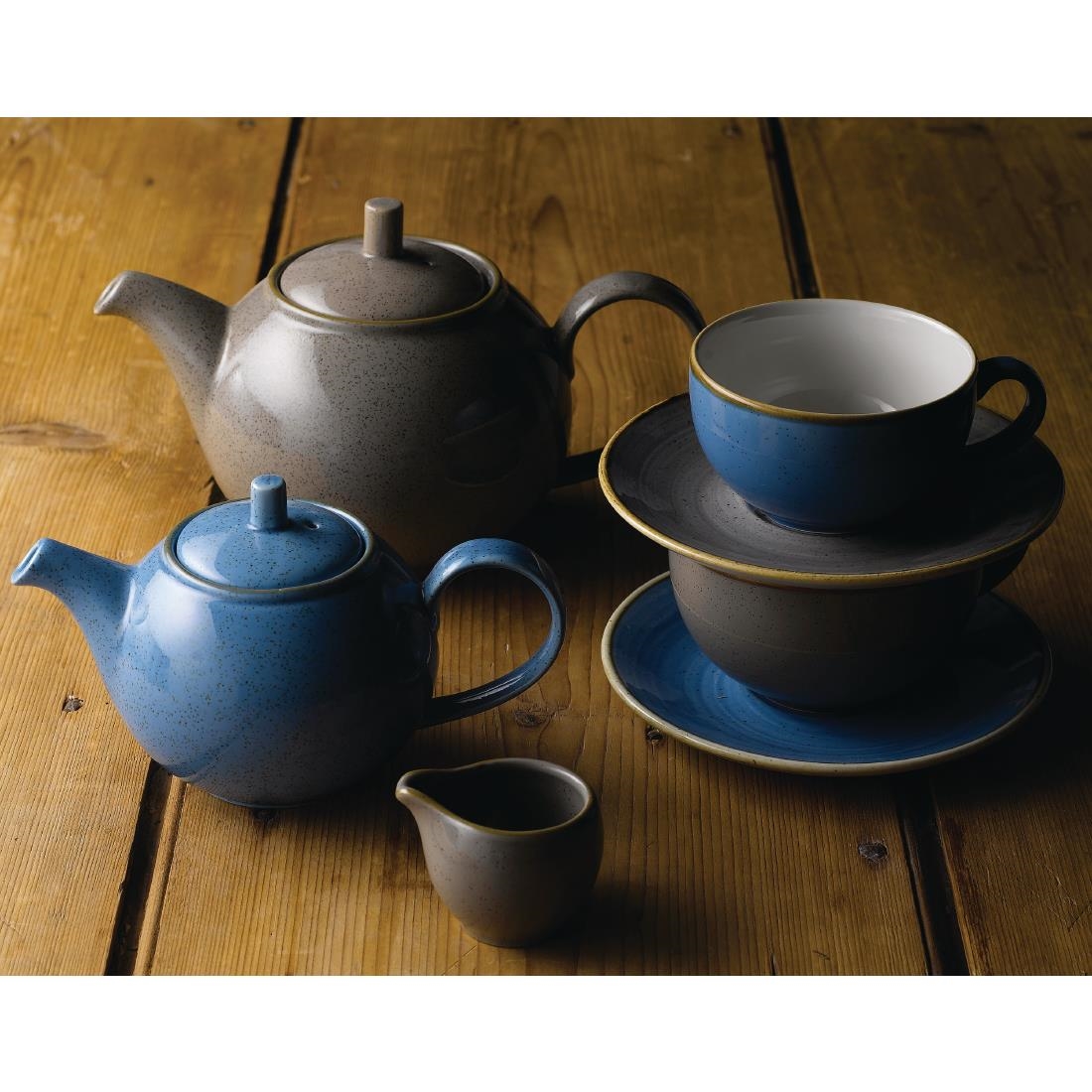 Churchill Stonecast Cappuccino Cup Peppercorn Grey 8oz (Pack of 12) - Image 2