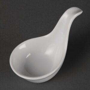Olympia Miniature Spoon Shape Dipping Bowls 57x 57mm (Pack of 12)