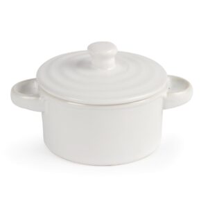 Olympia Mini Round Pots White 142ml 5oz (Pack of 4)