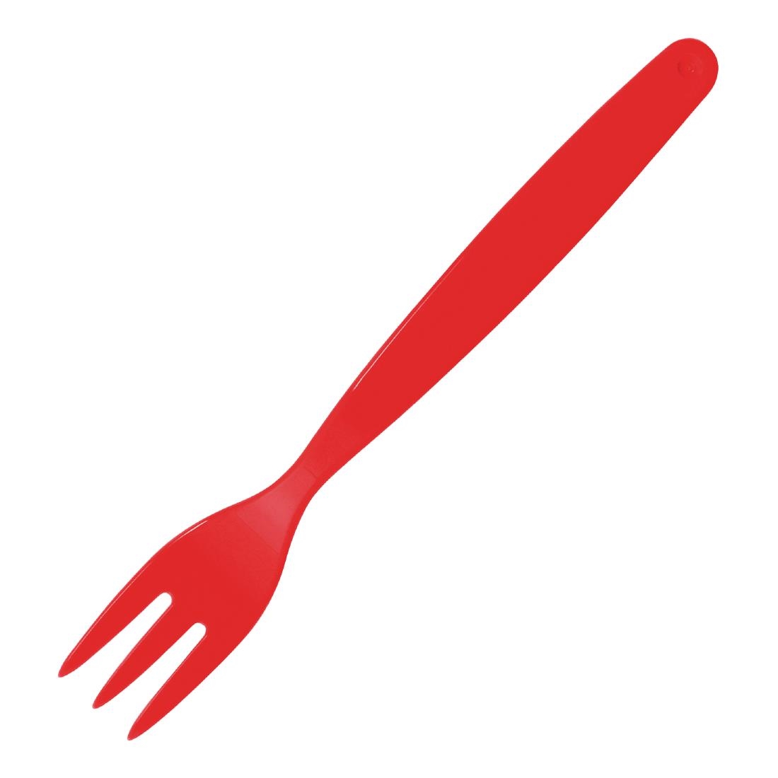 Olympia Kristallon Polycarbonate Fork Red (Pack of 12) - Image 5