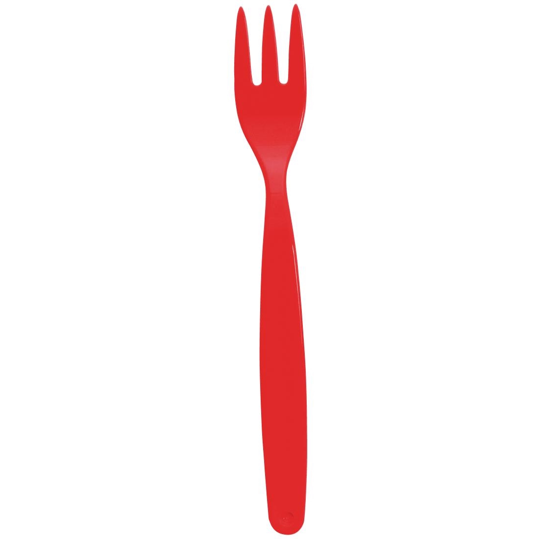 Olympia Kristallon Polycarbonate Fork Red (Pack of 12)