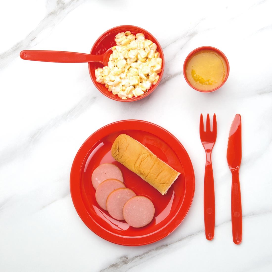 Olympia Kristallon Polycarbonate Fork Red (Pack of 12) - Image 4