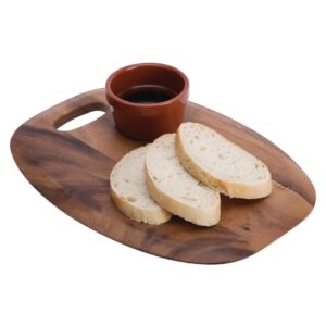 Large Rounded Acacia Presentation Board with Handle