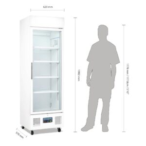 Polar G-Series Upright Display Fridge 336Ltr White
