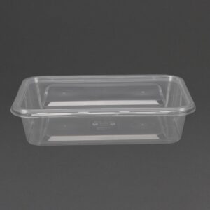 Fiesta Plastic Microwavable Containers with Lid Small 500ml (Pack of 250)