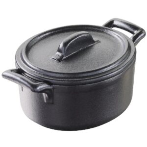 Revol Miniature Belle Cuisine Cocottes With Lids Black 75mm (Pack of 6)