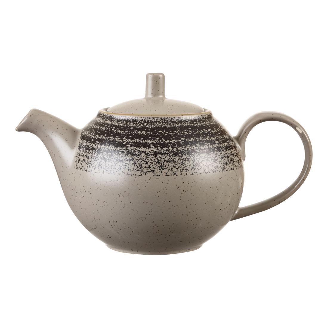 Churchill Studio Prints Homespun Charcoal Black Teapot 426ml (Pack of 4) - Image 2