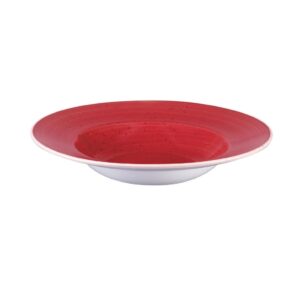 Churchill Stonecast Round Wide Rim Bowl Berry Red 240mm (Pack of 12)