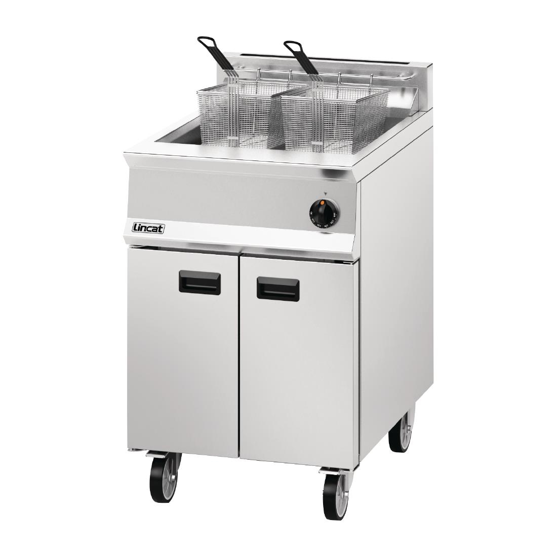 Lincat Opus 800 Single Tank Twin Basket Free Standing Natural Gas Fryer 600mm OG8107