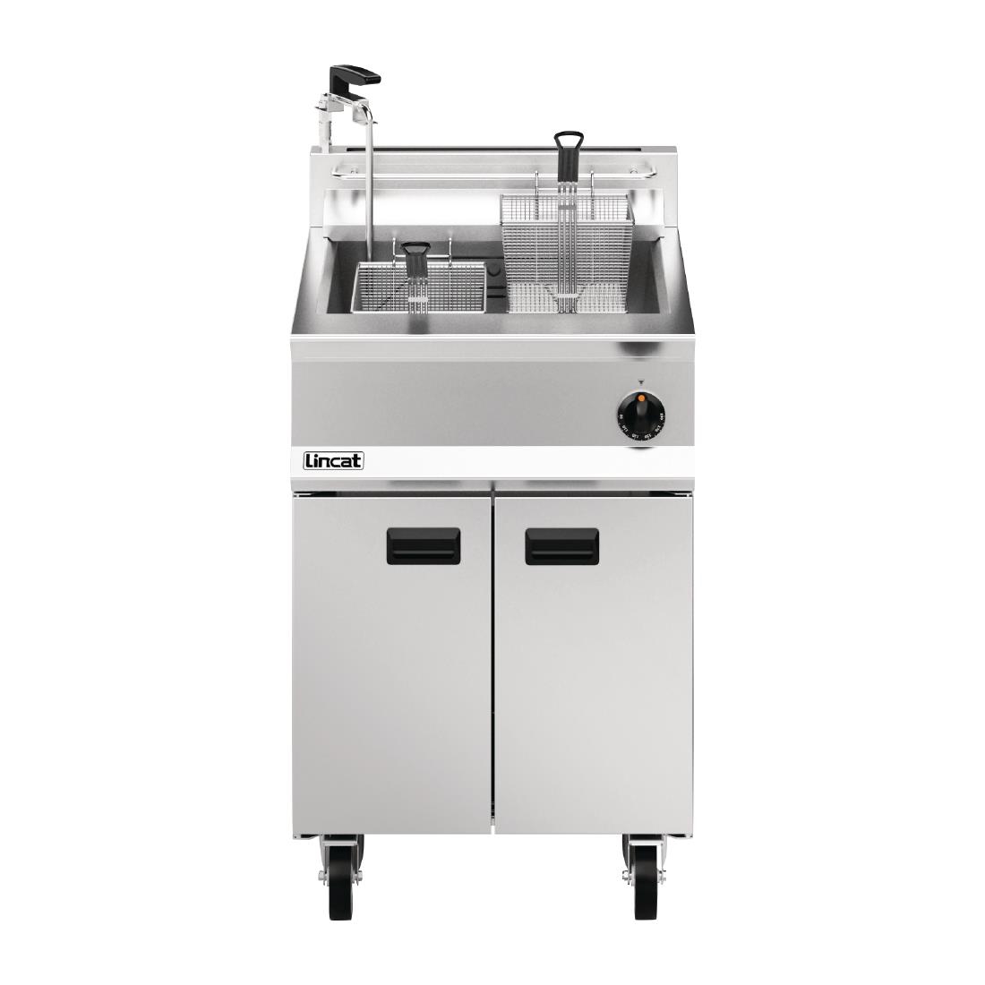 Lincat Opus 800 Single Tank Twin Basket Free Standing Natural Gas Filtration Fryer OG8107/OP - Image 2