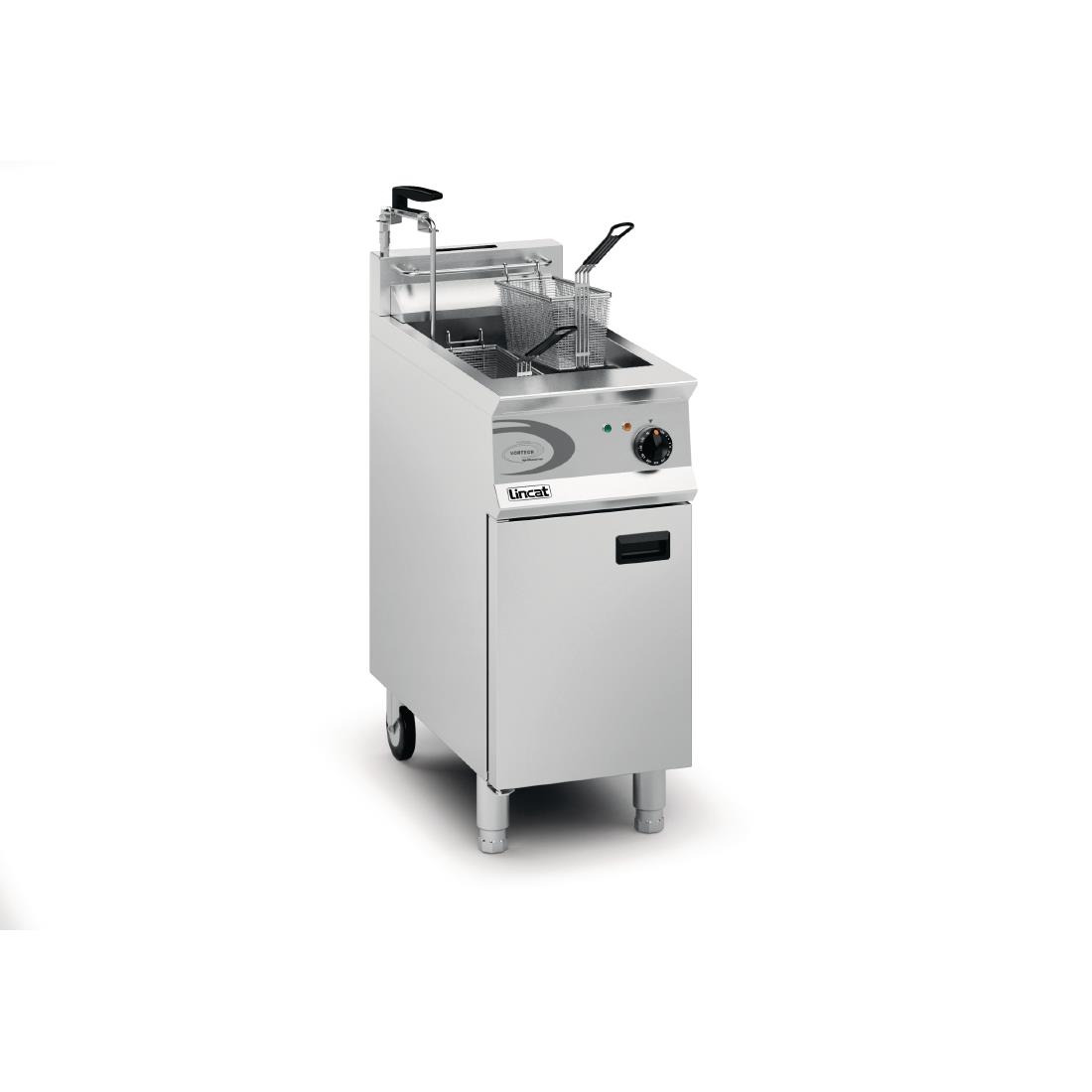 Lincat Vortech Single Tank Twin Basket Free Standing Natural Gas Filtration Fryer OG8115/OP - Image 3