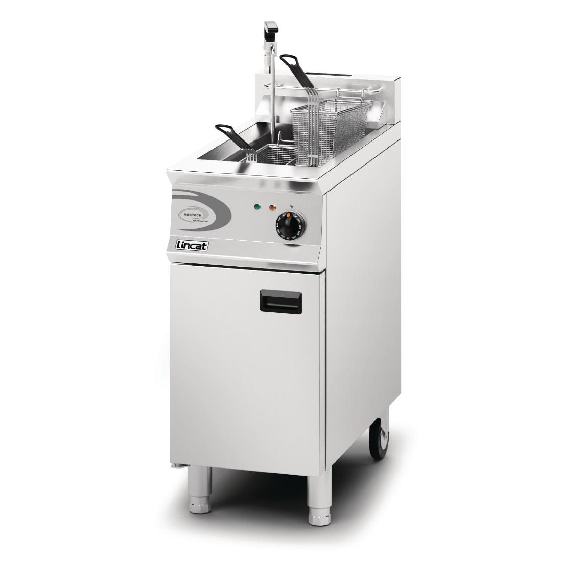 Lincat Vortech Single Tank Twin Basket Free Standing Natural Gas Filtration Fryer OG8115/OP