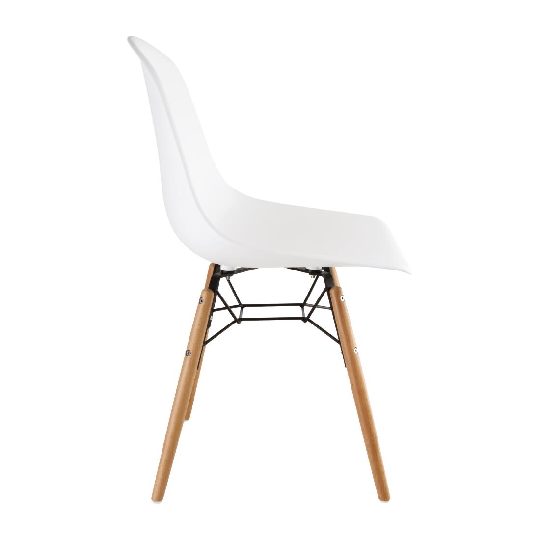 Bolero Arlo Side Chair White (Pack 2)