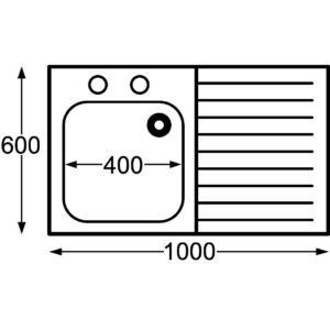 Franke Sissons Stainless Steel Sink Right Hand Drainer 1000x600mm