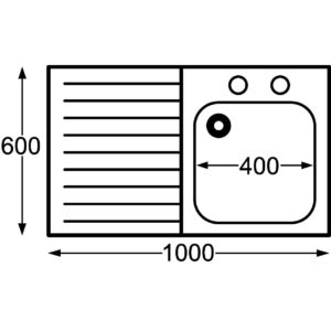 Franke Sissons Stainless Steel Sink Left Hand Drainer 1000x600mm