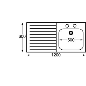 Franke Sissons Stainless Steel Sink Left Hand Drainer 1200x600mm