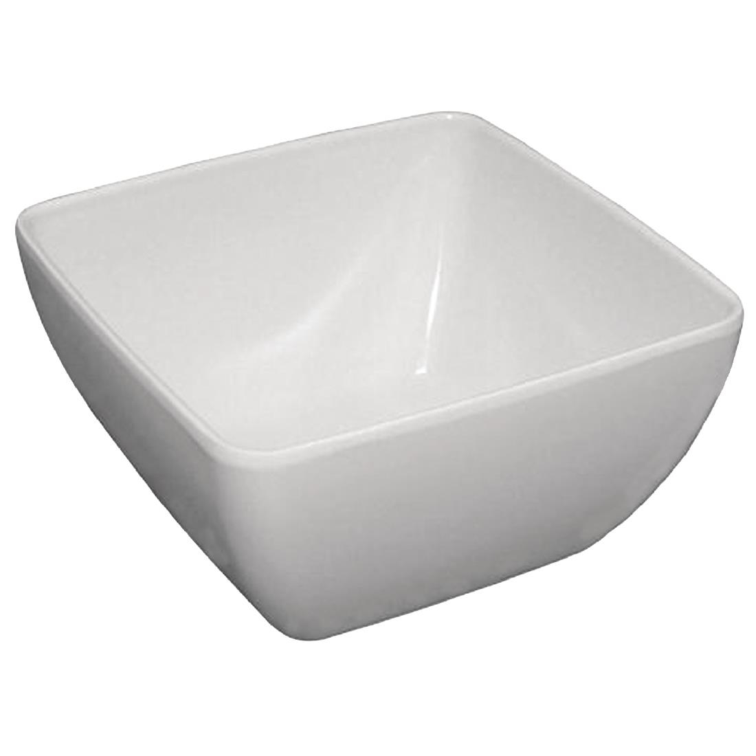 Olympia Kristallon Curved White Melamine Bowl 8in - Image 2